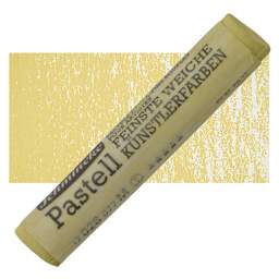 Schmincke Soft Pastel - Olive Ochre Light M pastel and swatch