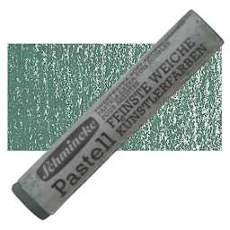 Schmincke Soft Pastel - Phthalo Green Deep D pastel and swatch