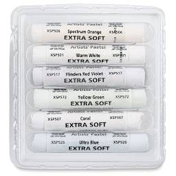 Art Spectrum Tints of White Extra Soft Pastels - Warm Tints, Set of 6