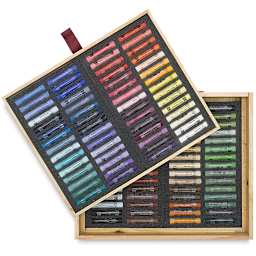 Art Spectrum Artists' Soft Pastels Sets - Components of 120 pc set shown in two trays
