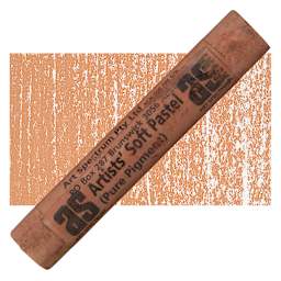 Art Spectrum Artists' Soft Pastel - Burnt Sienna 548V pastel and swatch