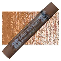 Art Spectrum Artists' Soft Pastel - Burnt Umber 552P pastel and swatch
