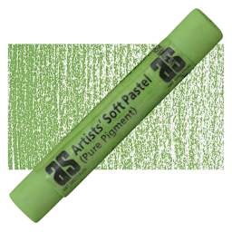 Art Spectrum Artists' Soft Pastel - Grass Green 573N pastel and swatch