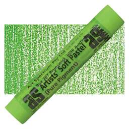 Art Spectrum Artists' Soft Pastel - Grass Green 573P pastel and swatch