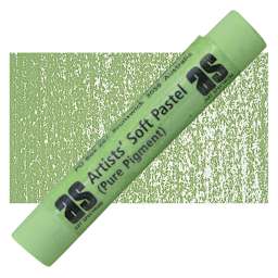 Art Spectrum Artists' Soft Pastel - Grass Green 573T pastel and swatch