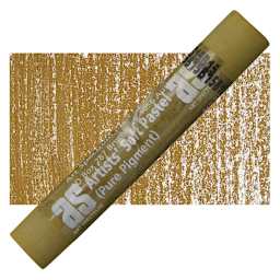 Art Spectrum Artists' Soft Pastel - Greenish Umber 579N pastel and swatch