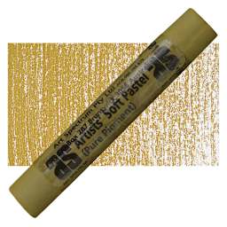 Art Spectrum Artists' Soft Pastel - Greenish Umber, 579P pastel and swatch