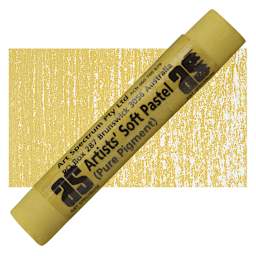 Art Spectrum Artists' Soft Pastel - Greenish Umber 579T pastel and swatch