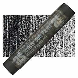 Art Spectrum Artists' Soft Pastel - Lamp Black 599P pastel and swatch