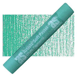 Art Spectrum Artists' Soft Pastel - Phthalo Green 570T pastel and swatch