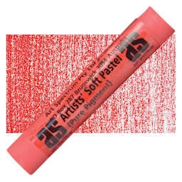 Art Spectrum Artists' Soft Pastel - Poppy Red 511P pastel and swatch