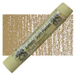 Art Spectrum Artists' Soft Pastel - Raw Umber 550T pastel and swatch