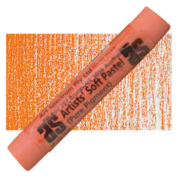 Art Spectrum Artists' Soft Pastel - Spectrum Orange 506P pastel and swatch