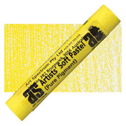 Art Spectrum Artists' Soft Pastel - Spectrum Yellow 504P pastel and swatch