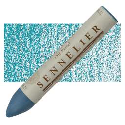 Sennelier Oil Pastel Grand - Bright Turquoise oil pastel and swatch