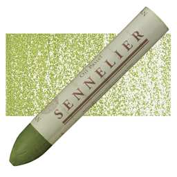 Sennelier Oil Pastel Grand - Phthalo Green Light oil pastel and swatch