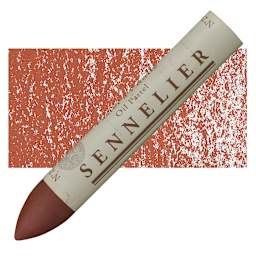 Sennelier Oil Pastel Grand - Red Brown oil pastel and swatch