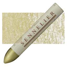 Sennelier Oil Pastel Grand - Rich Gold oil pastel and swatch