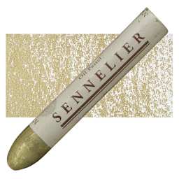 Sennelier Oil Pastel Grand - Rich Pale Gold oil pastel and swatch