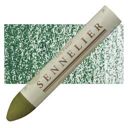 Sennelier Oil Pastel Grand - Sap Green oil pastel and swatch