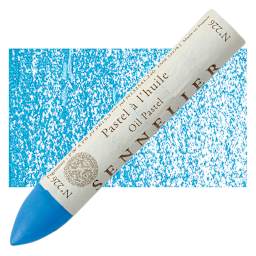 Sennelier Oil Pastel Grand - Sky Blue oil pastel and swatch