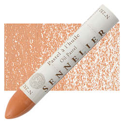 Sennelier Oil Pastel Grand - Terra Cotta oil pastel and swatch