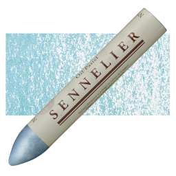 Sennelier Oil Pastel Grand - Transparent Blue oil pastel and swatch
