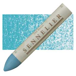Sennelier Oil Pastel Grand - Turquoise Blue oil pastel and swatch