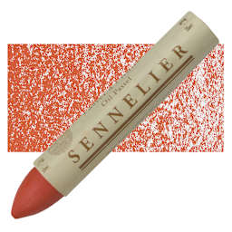 Sennelier Oil Pastel Grand - Vermilion oil pastel and swatch