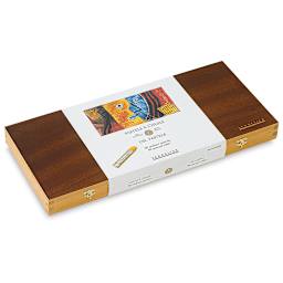 Sennelier Oil Pastel Set - Assorted Colors, Wood Box, Set of 50 (top of box)