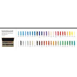 Sennelier Oil Pastel Set - Assorted Colors, Wood Box, Set of 50 - color chart