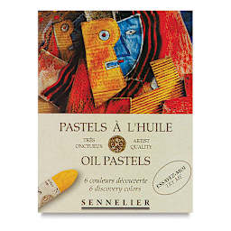 Sennelier Oil Pastel Set - Discovery Colors, Set of 6, front of the packaging