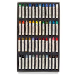 Sennelier Oil Pastel Set - Universal Colors, Set of 48 (open to show contents)