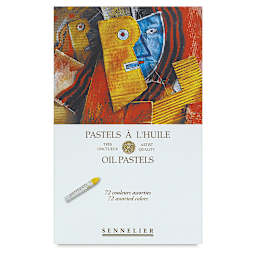 Sennelier Oil Pastel Set - Assorted Colors, Set of 72 (front of package)