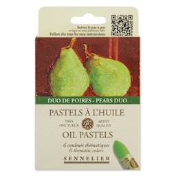 Sennelier Oil Pastels - Pears Duo, Set of 6, front of the packaging