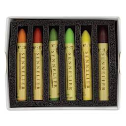 Sennelier Oil Pastels - Pears Duo, Set of 6 pastels inside fot he packaging