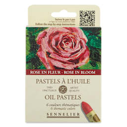 Sennelier Oil Pastels - Rose in Bloom, Set of 6, front of the packaging
