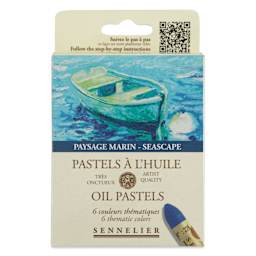 Sennelier Oil Pastels - Seascape, Set of 6, front of the packaging