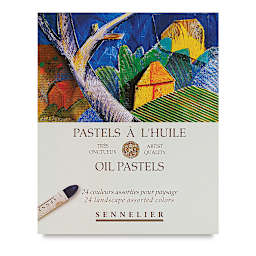 Sennelier Oil Pastel Set - Landscape Colors, Set of 24 (front of package)