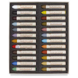 Sennelier Oil Pastel Set - Still Life Colors, Set of 24 (open to show contents)