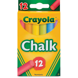 Crayola Multi-Colored Chalk - Assorted, Set of 12