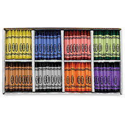 Crayola Large Crayons - Classpack of 400, crayons shown in open box