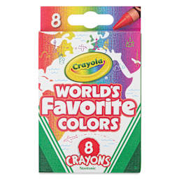 Crayola Crayons - World's Favorite Colors, Set of 8, front of packaging