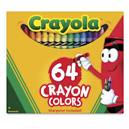 Crayola Crayons - Set of 64, front of the packaging