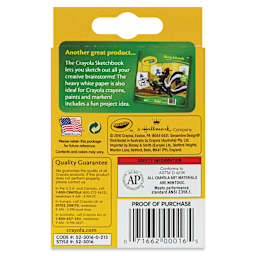 Crayola Crayons - Set of 16, back of the packaging