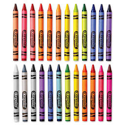 Crayola Crayons - Set of 24, crayons laid out