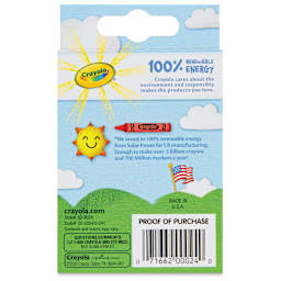 Crayola Crayons - Set of 24, back of the packaging