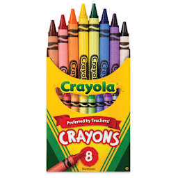 Crayola Crayons - Set of 8, markers out of the top of the packaging