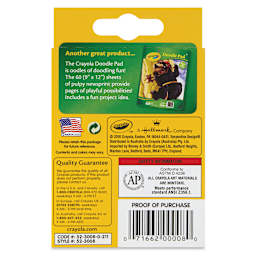 Crayola Crayons - Set of 8, back of the packaging