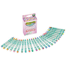 Crayola Regular Crayon Set - Set of 24, Pastel, out of packaging